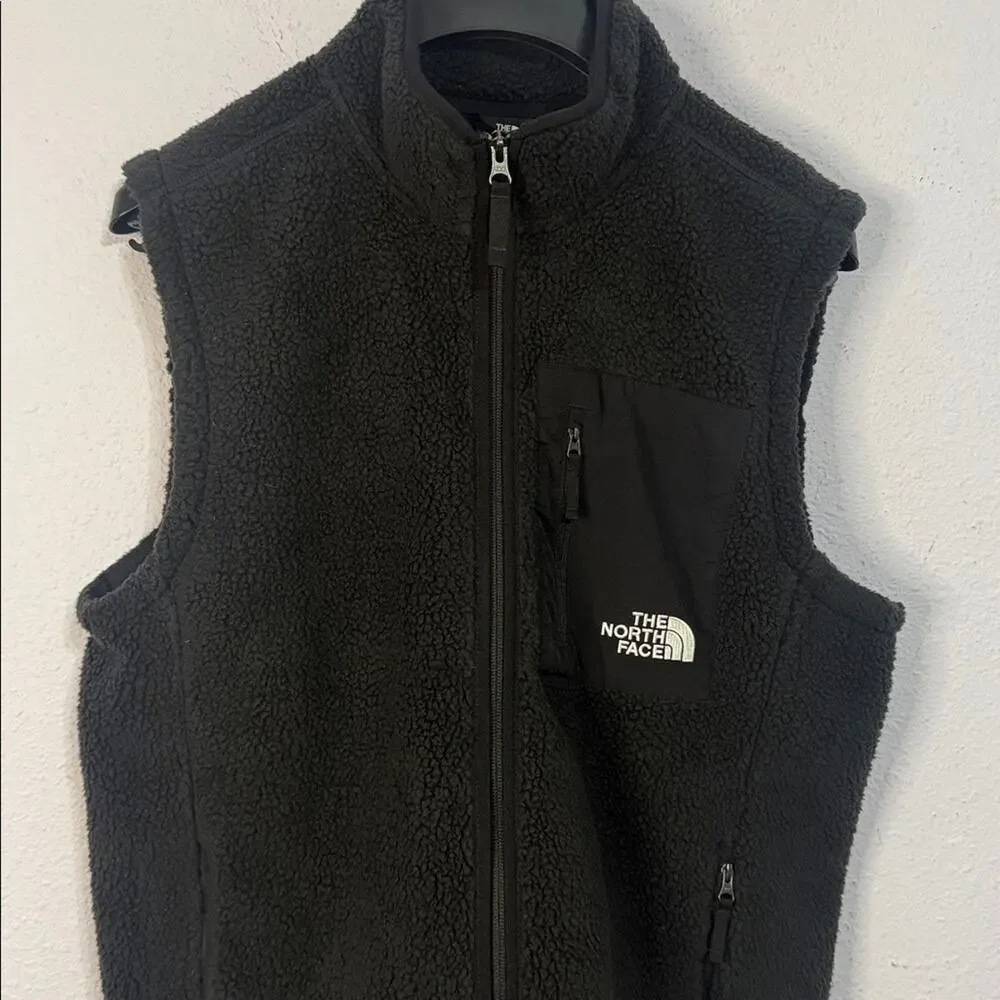 The North Face Men Black Fleece Vest Size M